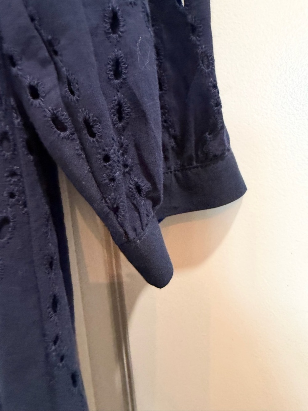 LOFT Navy Eyelet Button Front Tunic - Picture 4 of 4